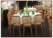 hire wooden table and chairs