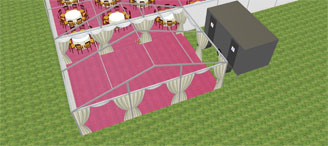 marquee reception area 3D 4